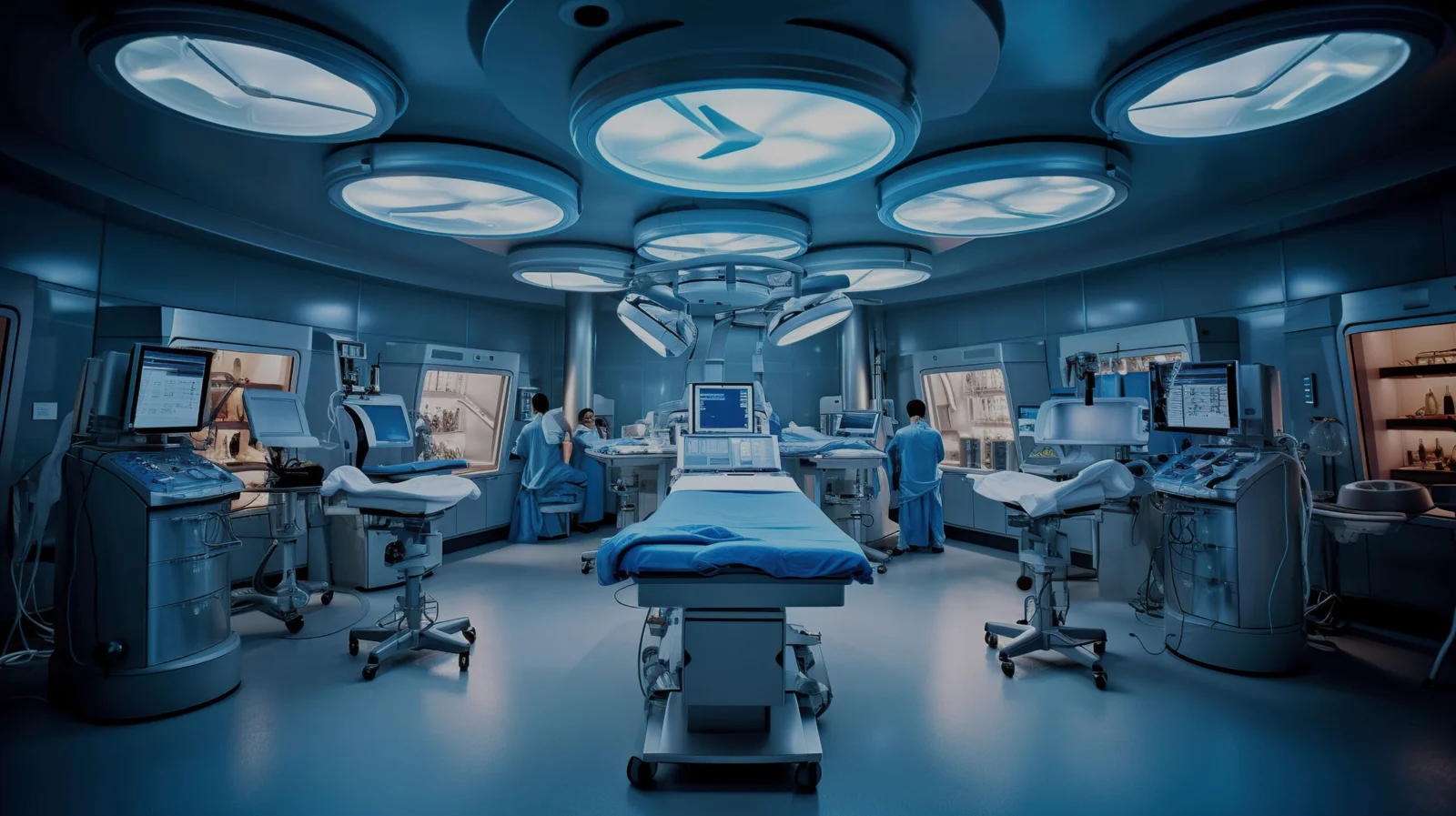 Operating room with surgical equipment